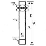 سنسور مغناطیسی سه سیمه سوکتی MPS-310-ON-12-S4