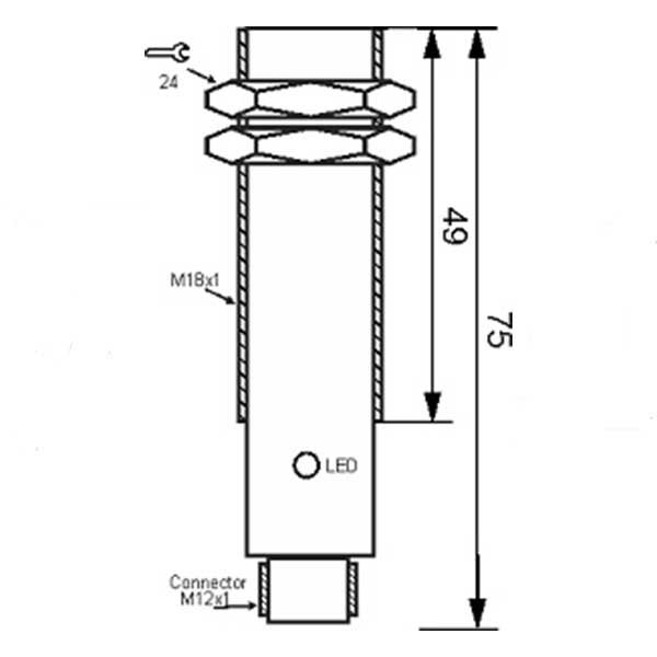 OPS-41000-N-18-TB-RC-S4(1) سنسور نوری سوکتی گیرنده